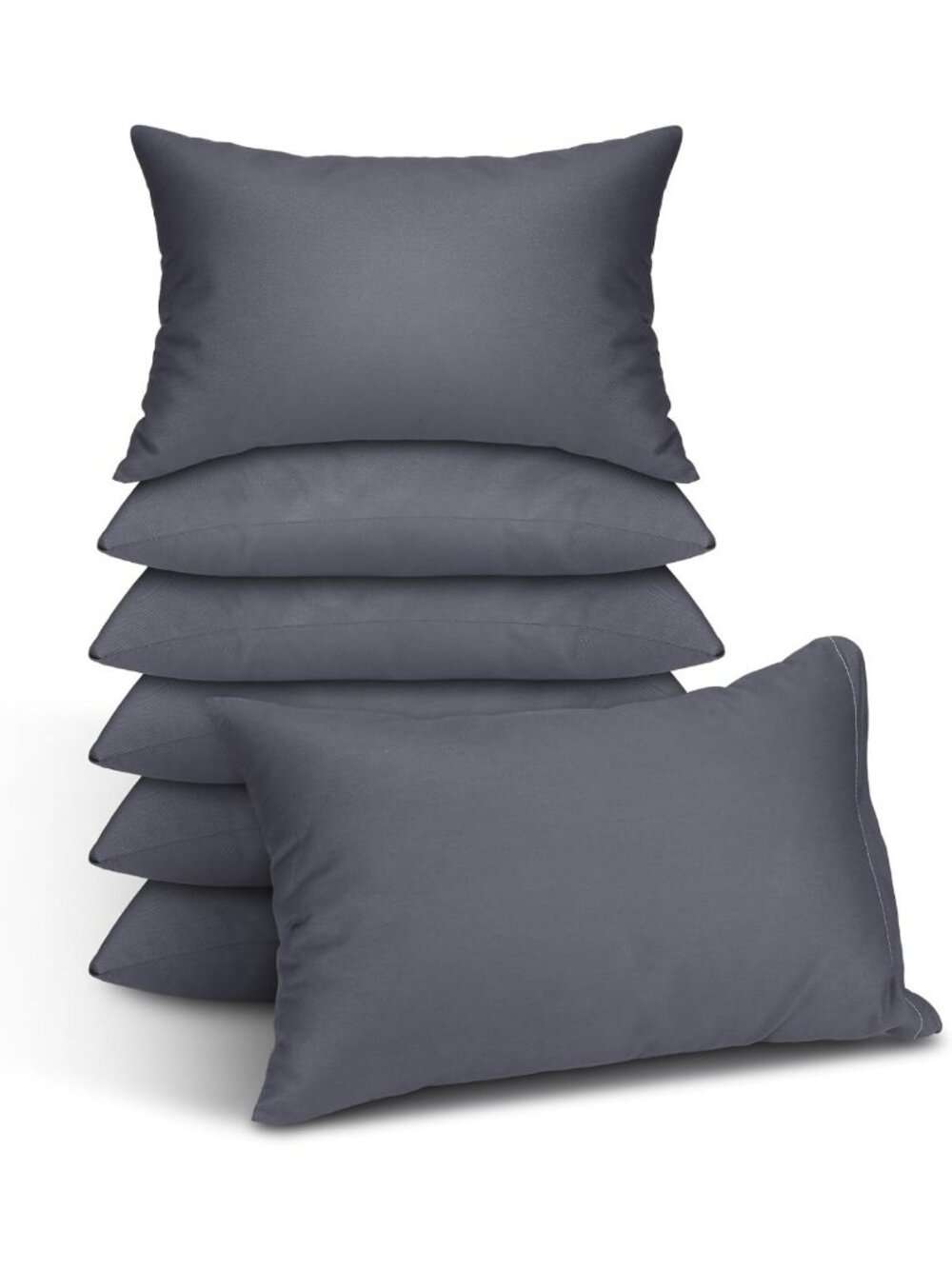 6 Pack Mini Soft Pillows for Travel, Daycare, Pet Neck & Lumbar Support - Dark